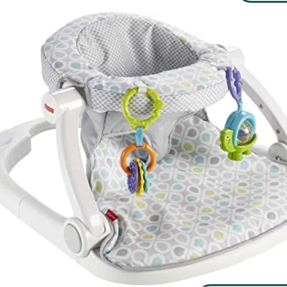 Fisher-Price Sit-Me-Up Floor Seat - Gray and White